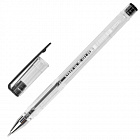 Ручка гелевая STAFF "Basic" GP-789, ЧЕРНАЯ, корпус прозрачный, хромированные детали, узел 0,5 мм