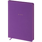 Ежедневник недатир. А5, 136л., кожзам, OfficeSpace "Grace", фиолетовый, цветной срез