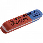 Ластик KOH-I-NOOR 6521/60, 57x14x8 мм, красно-синий, прямоугольный, скошенные края, натуральный кауч