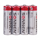 Батарейка SONNEN R6 цена за блистер 4 шт., солевые
