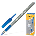 Ручка БИК "Round Stic Exact", синяя, серый корпус
