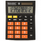 Калькулятор Брауберг 12 разр. EXTRA COLOR-BKRG 192x143 мм, черно/оранжевый