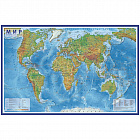 Карта "Мир" физическая Globen, 1:25млн., 1200*780мм, интерактивная