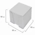 Блок для записей STAFF в подставке прозрачной, куб 9х9х9 см, белый, белизна 70-80%