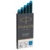 Картриджи чернильные PARKER "Cartridge Quink", 1 шт, смываемые чернила, синие