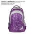 Рюкзак BRAUBERG для старшеклассников/студентов/молодежи, "Цветочный узор", 25 литров, 30х18х49 см