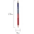 Карандаш двухцветный, красно-синий, утолщённый, BRAUBERG, заточенный, грифель 4,0 мм,