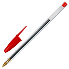 Ручка шариковая STAFF "Basic BP-01", письмо 750 метров, КРАСНАЯ, длина корпуса 14 см, узел 1 мм