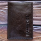 Обложка "Паспорт" кожа Brown gl