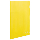 Папка-уголок жесткая BRAUBERG, желтая, 0,15 мм