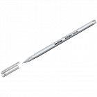 Ручка гелевая берлинго "Brilliant Metallic", серебро металлик, 0,8мм