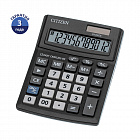 Калькулятор настольный CITIZEN BUSINESS LINE CMB1201BK, МАЛЫЙ (137х102 мм), 12 разрядов, двойное пит