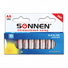 Батарейка SONNEN LR6 AA цена за 10шт.