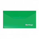 Папка с кнопкой А6 Берлинго зеленая, 180мкм