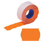 Этикет-лента 26х16 мм, волна, оранжевая BRAUBERG