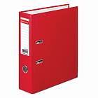 Папка-регистратор BRAUBERG с покрытием из ПВХ, 80 мм, с уголком, красная (удвоенный срок службы