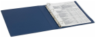 Папка на 4 кольцах BRAUBERG, картон/ПВХ, 35 мм, синяя, до 250 листов (удвоенный срок службы)