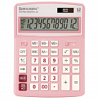 Калькулятор Брауберг 12 разр. EXTRA PASTEL-12-PK 206x155 мм, розовый