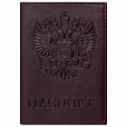 Обложка Паспорт Брауберг"Virginia" "Герб" натуральная кожа, темно-бордовая