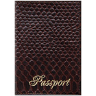 Обложка Паспорт OfficeSpace "Питон" кожа, коричневый
