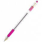 Ручка на масл. основе MunHwa "MC Голд" розовая, 0,5мм, грип, штрих-код