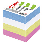 Блок для записей STAFF, проклеенный, куб 8х8 см, 800 листов, цветной