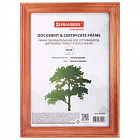 Рамка 15х20 см, дерево, багет 18 мм, BRAUBERG "Pinewood", красное дерево, стекло, подставка