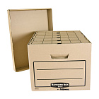 Короб архивный FELLOWES Bankers Box "Basic", 33,5x44,5x27 см, с крышкой, гофрокартон, коричневый