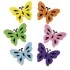 Наклейки из фетра "Бабочки", двухцветные, 6 шт., ассорти, Остров сокровищ