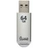 Флэш диск 64GB Smart Buy V-Cut USB 2.0, металлический корпус, серебристый