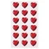 Стразы самоклеящиеся "Сердце", красные, 16 мм, 18 шт., на подложке, ОСТРОВ СОКРОВИЩ