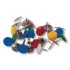 Кнопки канцелярские BRAUBERG, металлические, цветные, 10 мм, 50 шт., в картонной коробке