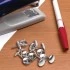 Кнопки канцелярские BRAUBERG, металлические, серебристые, 10 мм, 50 шт., в картонной коробке