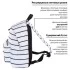 Рюкзак BRAUBERG, универсальный, сити-формат, белый в полоску, 20 литров, 41х32х14см