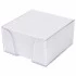 Блок для записей STAFF в подставке прозрачной, куб 9х9х5 см, белый, белизна 70-80%
