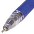 Ручка шариковая масляная с грипом BRAUBERG "Glassy", СИНЯЯ, корпус прозрачный, узел 0,7 мм, линия пи