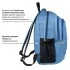 Рюкзак BRAUBERG HIGH SCHOOL универсальный, 3 отделения, "Скай", голубой, 46х31х18 см