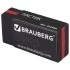 Ластик BRAUBERG "BlackJack", 40х20х11 мм, черный, прямоугольный, картонный держатель
