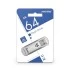 Флэш диск Smart Buy "V-Cut"  64GB, USB 3.0 Flash Drive, серебристый (металл.корпус)