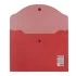 Папка-конверт с кнопкой МАЛОГО ФОРМАТА (240х190 мм), А5, прозрачная, красная, 0,18 мм, BRAUBERG