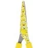 Ножницы BRAUBERG "Kid Series", 130 мм жёлто-белые с цветной печатью "Смайлики", закругленные