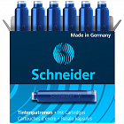 Картриджи чернильные SCHNEIDER (Германия), комплект 6 шт., картонная коробка, кобальтовые синие